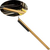 Pizzaschep hard geanodiseerd, geperforeerd blad 30 cm, lengte steel 60 Pizzaschep hard geanodiseerd, geperforeerd blad 30 cm, lengte steel 60