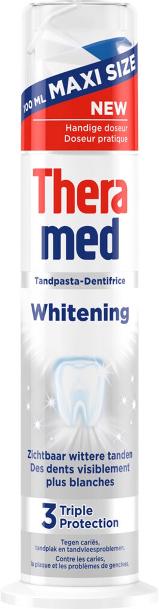 Theramed Tandpasta dispenser White - 6 x 100 ml - Voordeelverpakking