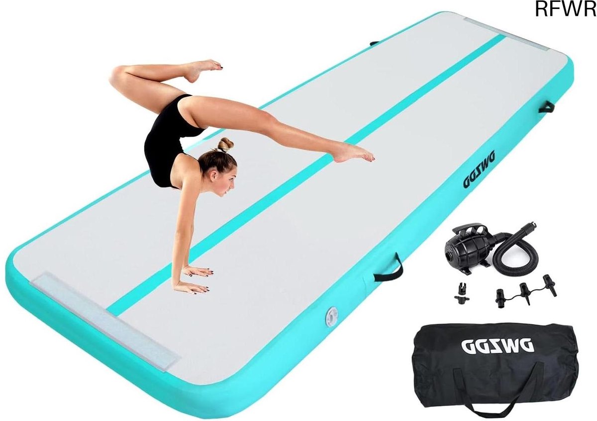 RFWR® Opblaasbare Gymnastiekmat voor Kinderen en Volwassenen - Ideaal voor Fitness en Training