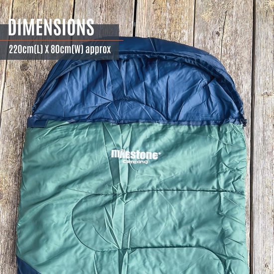 RFWR® Slaapzak met capuchon voor 3 seizoenen - Enkele envelop stijl, waterbestendig en lichtgewicht, ideaal voor kamperen van RFWR — afbeelding 4