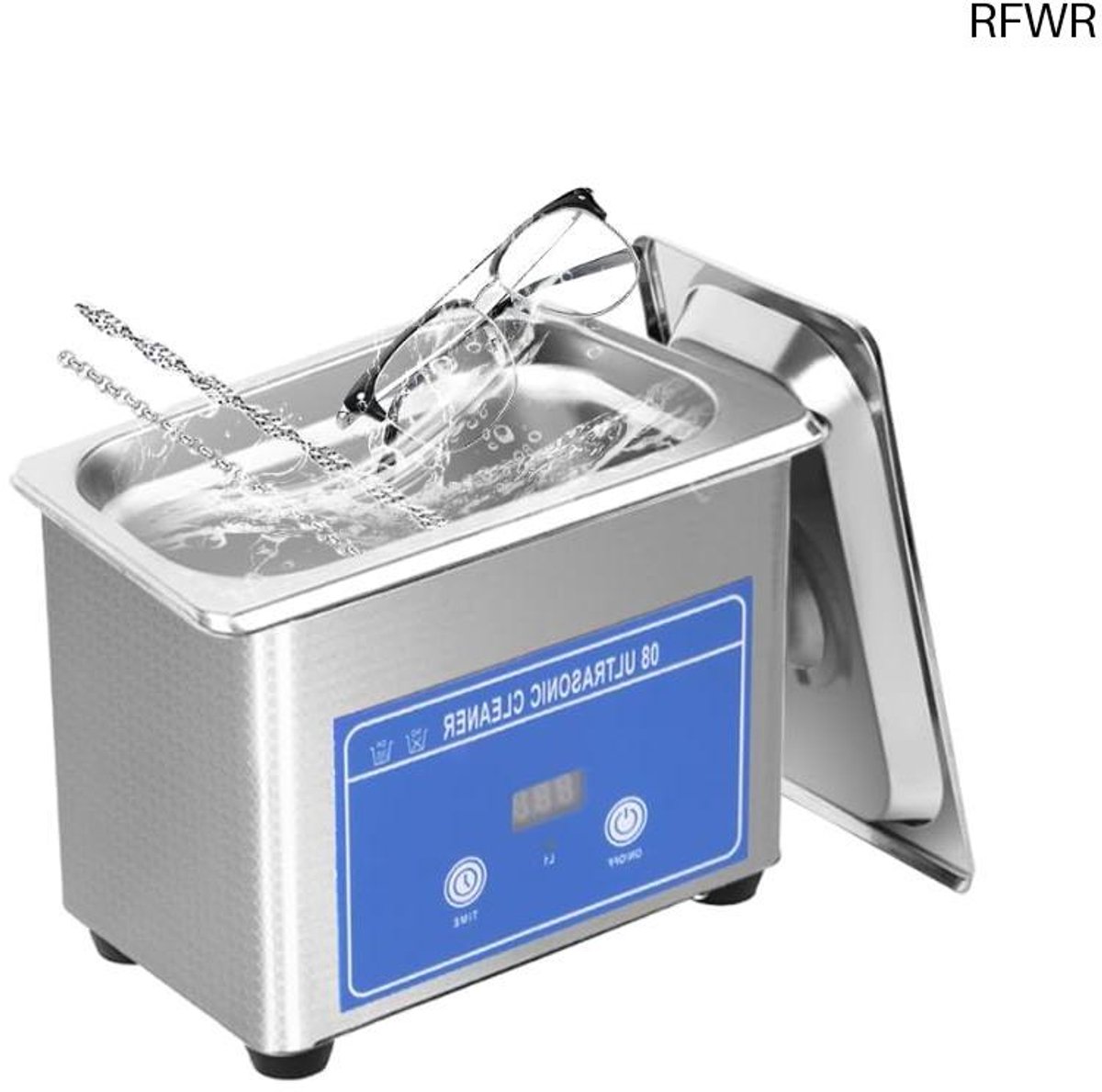 RFWR® Ultrasone reiniger 800 ml voor sieraden, brillen en horloges - 35 W roestvrij staal, geluidsarm en effectief