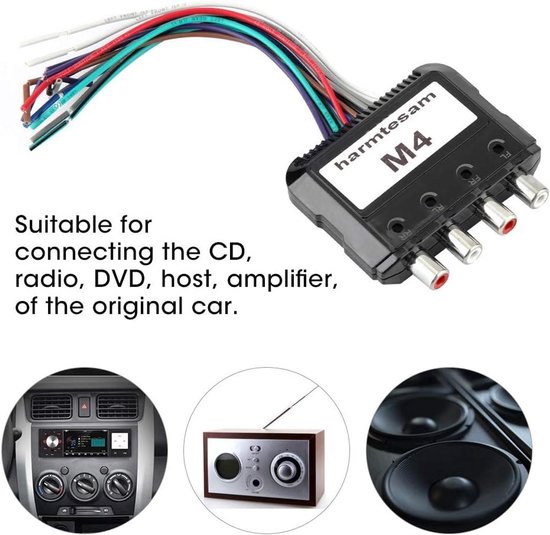 Car Audio Ph-388 Convertidor de audio de alto a bajo de cuatro canales
