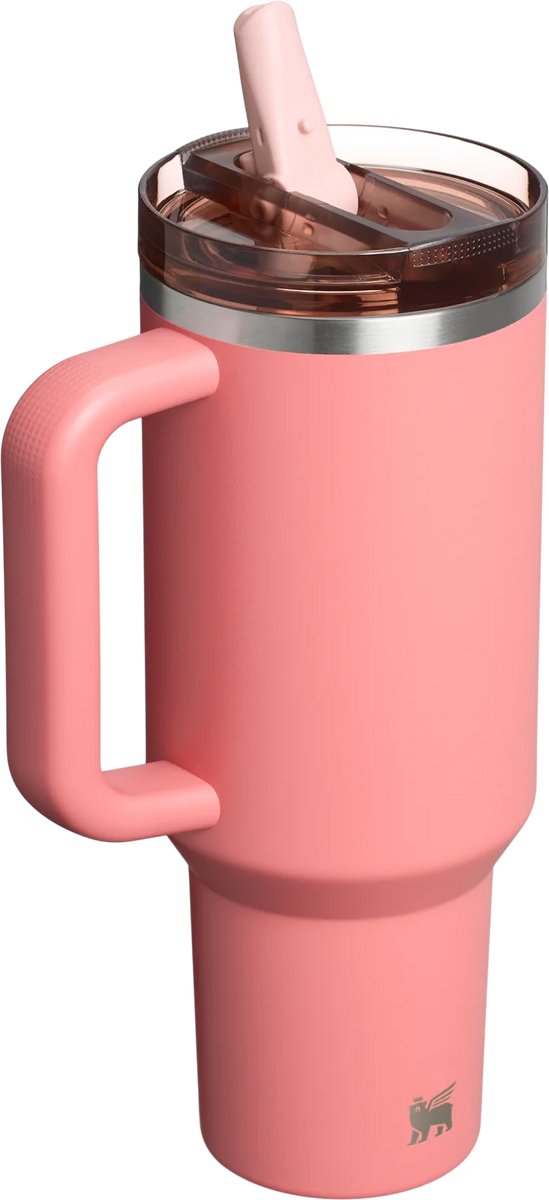 Stanley Quencher ProTour Flip Straw Tumbler - 1.2L - RVS - Terracotta - Roze - Stanley Cup met Rietje en Handvat - Thermosbeker - Thermosfles - Beker - Drinkbeker - Drinkfles - Fles - Koffiebeker To Go - Mug - Waterfles – foto 2
