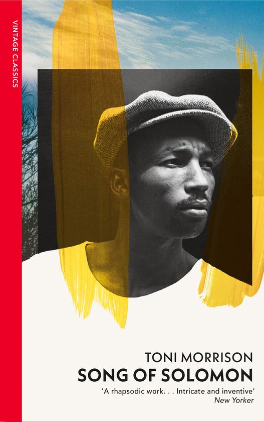 Couverture de livre avec le portrait d'un homme portant une casquette. Titre : Song of Solomon.