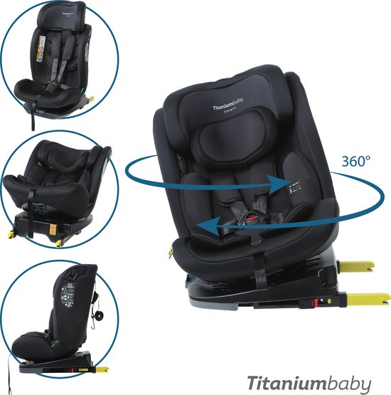 Titaniumbaby autostoel SMART Lincoln I-Size 360 / 40 cm - 150 cm / Top Tether van Titaniumbaby — afbeelding 2