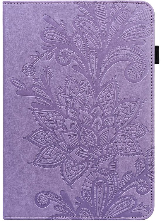 Étui de Protection Housse Pochette adapté pour Apple iPad 10 - 11 - 10.9 - Bloem Relief - Violet