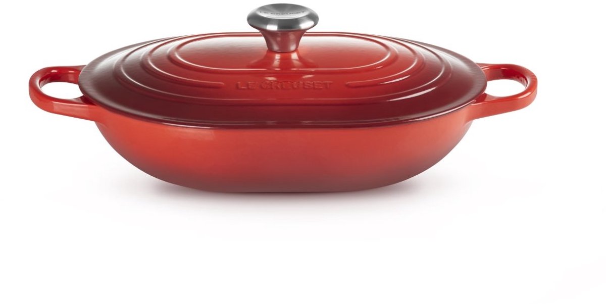Le Creuset®  - Signature - Braadpan - Hapjespan - Geschikt voor inductie en vaatwasserbestendig - Gietijzer - Kersenrood