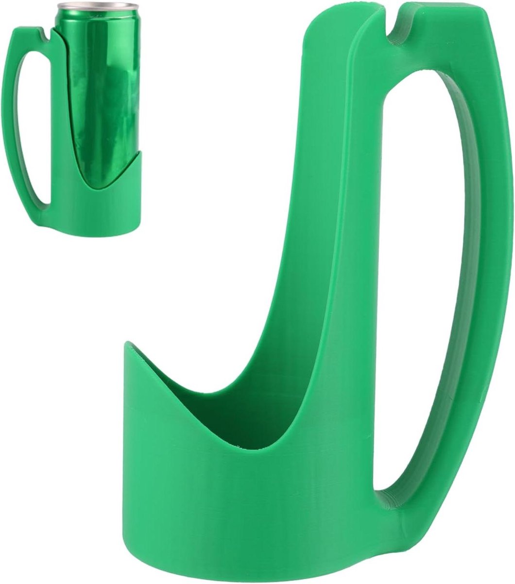 Allecto Plus - Slanke blikhouder met handvat 145x92x61cm - Plastic - Herbruikbare blikkenhouder - Frisdrank en bier accessoires - Handige bekerhouder - Duurzaam en praktisch - Groen