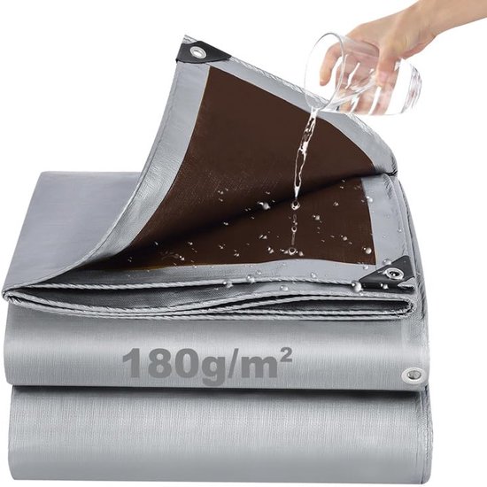 Afdekzeil wit 2 x 3 meter 80 gr/m² – Waterdicht Dekzeil met Versterkte Randen en Oogjes – Beschermzeil voor Zwembad, Tuinmeubelen, Schutting, Bouwmateriaal en Hout