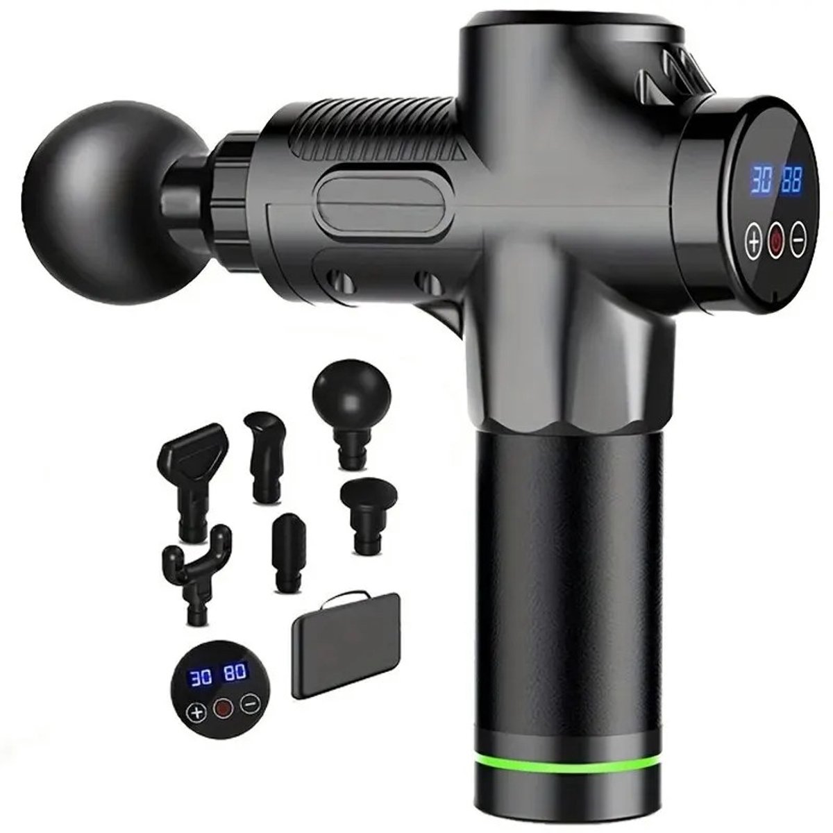 Grokos - Massage Gun - Massage Pistool - Inclusief Koffer en 6 Opzetstukken - Krachtig en Draadloos Sport en Relax Massage Apparaat - Massageapparaten