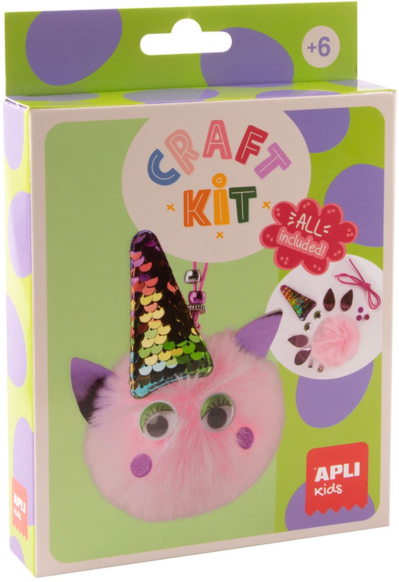 APLI Kids knutselset eenhoorn pompom - creatief speelgoed.