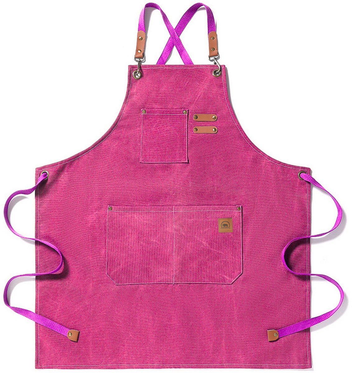 Tamarow Premium Keukenschort - Werk en BBQ Schort - Kookschort - Crossback - Roze