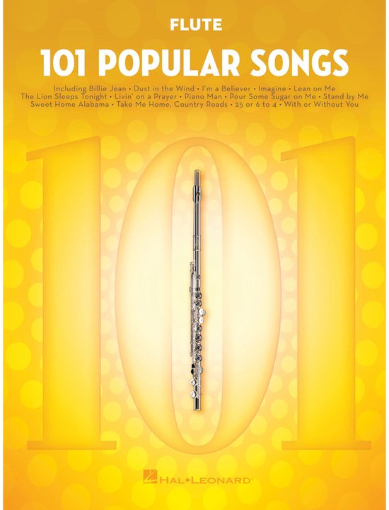 101 Popular Songs  Flute For Flute Instrumental Folio - cover