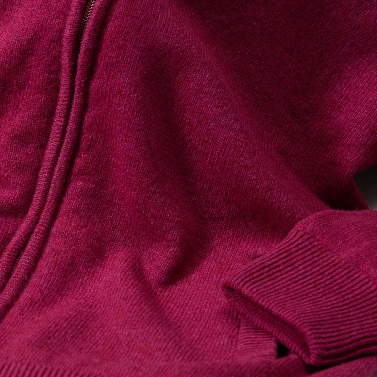 Osborne Knitwear Windstopper cardigan met rits - Dames - Lamswol - Rosehip - Zwarte voering - XL