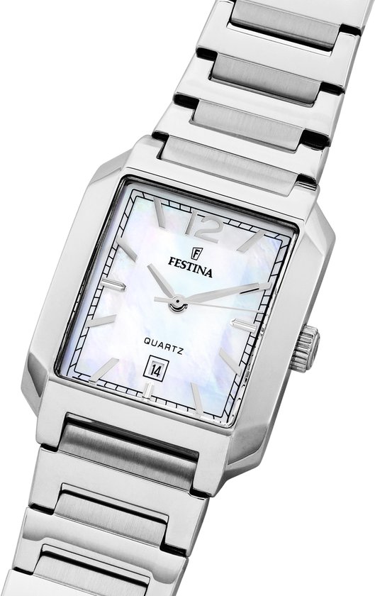 Montre dateur On The Square Mother-of-pearl