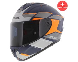 Axxis Draken S helm Sunray mat blauw grijs oranje