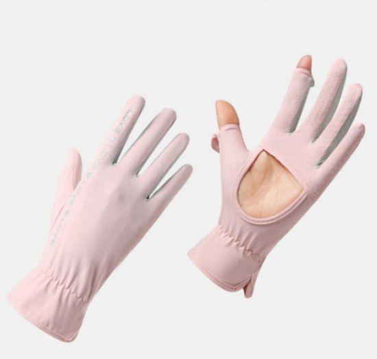 Gants Anti-UV Femme – Mitaines Conduite, Vélo, Jardinage Tactiles & Antidérapantes, Protection Solaire Totale