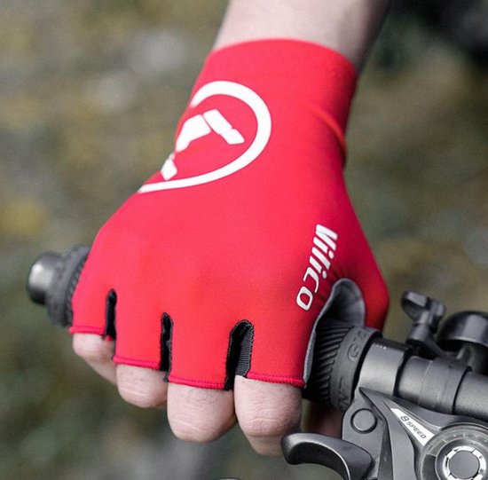 Fietshandschoenen - L - Geschikt voor een handpalmomtrek van 20-22 cm - Geschikt voor een handpalmbreedte van 8,5-9 cm - Geschikt voor fietsen, dagelijkse sporten, enz. - Racehandschoenen met halve vingers - Schokabsorberend, ademend en slijtvast