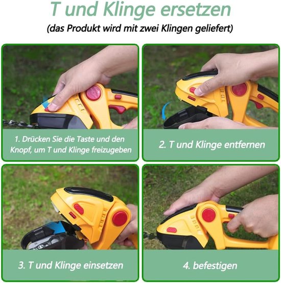 MKSS® Buxusschaar met Accu - Heggenschaar - Mini Kettingzaag van Merkloos	 — afbeelding 2