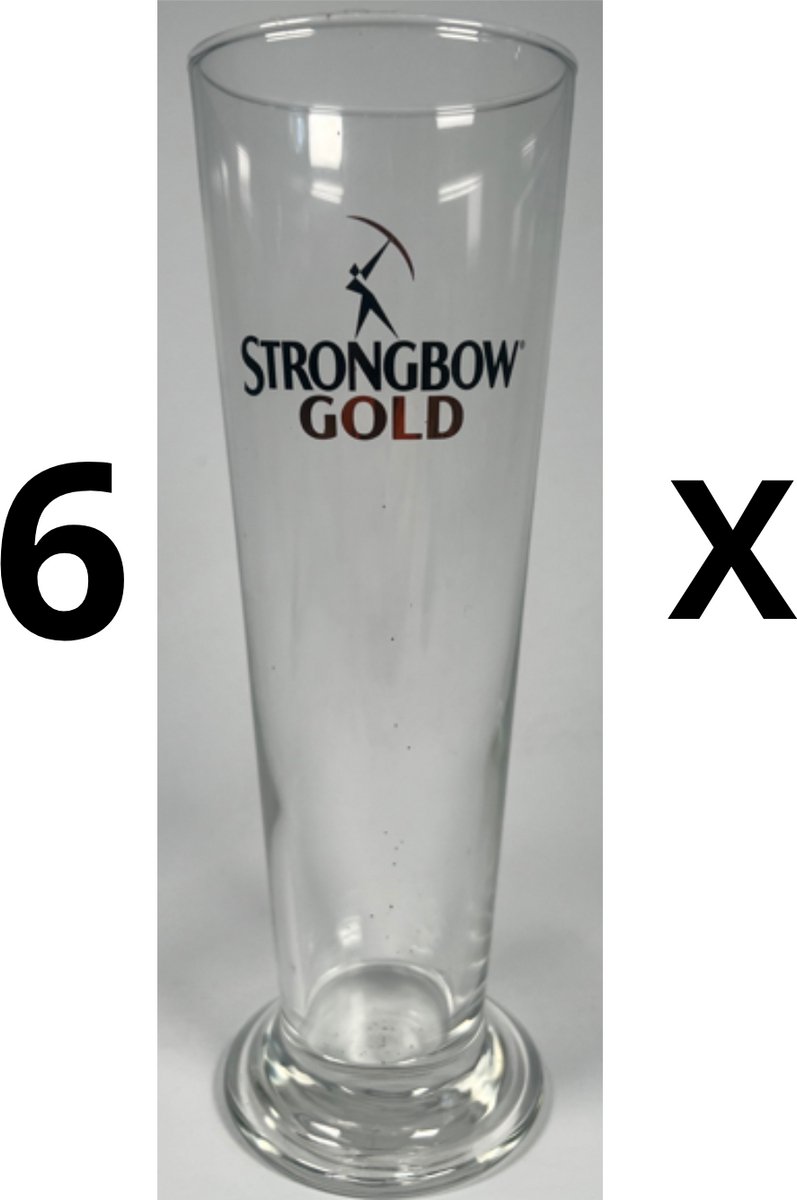 6 x Strongbow Gold Bierglas 33cl