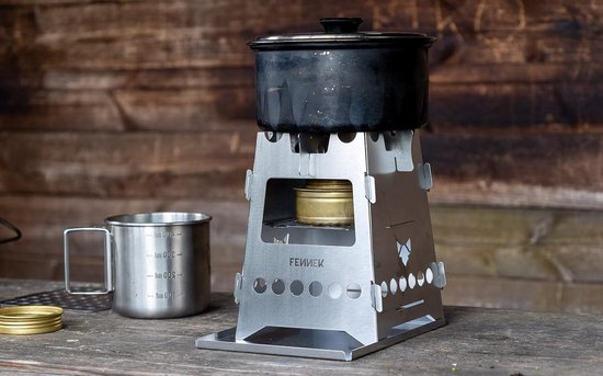 tent kachel / Draagbare Lichtgewicht - camping gas stove Portable collapsible, ‎12 x 12 x 16 cm — afbeelding 5