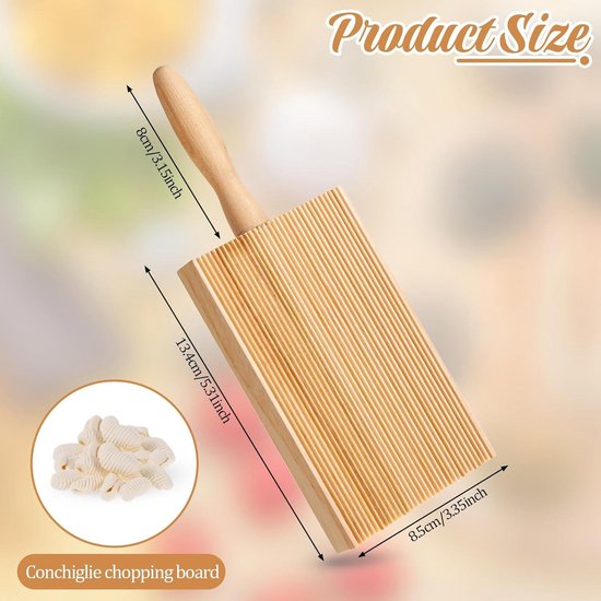 Wooden Gnocchi Pasta Shelf - Cavatelli Pasta Maker Board for Homemade Macaroni - Pasta Rack for Kitchen - Home Pasta Machine van Topolek — afbeelding 4