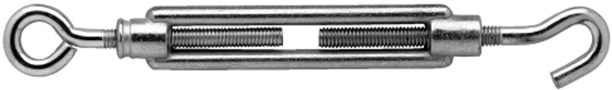 Spanschroef M12x130 – verzinkt – haak / oog – draadspanner staal