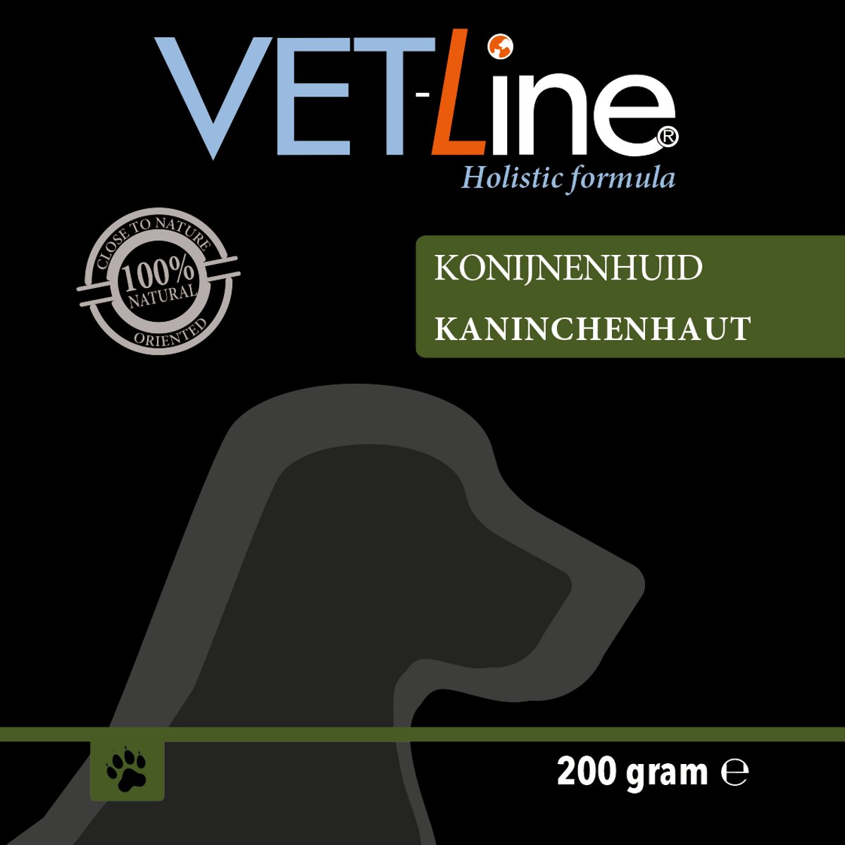 VETLINE - Konijnenhuid Hondensnack 200 gram