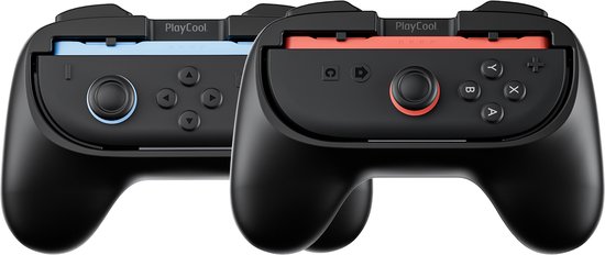 PlayCool Nintendo Switch 2 Joy-Con Controller Grip Set van 2 - Zwart