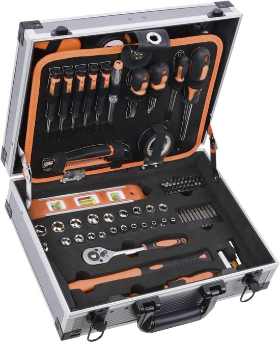 Boxer® 107-Delige gereedschapsset in koffer - XXL Toolbox - Gereedschapskoffer Gevuld - Gereedschapskist - Schroevendraaierset - Aluminium - Handgereedschap - Basisgereedschap - Cadeau voor mannen - Housewarming Cadeau