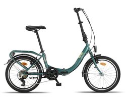 Pacto Eight Vouwfiets 6v Groen Folding Bike Plooifiets Lage Instap Shimano 20 inch