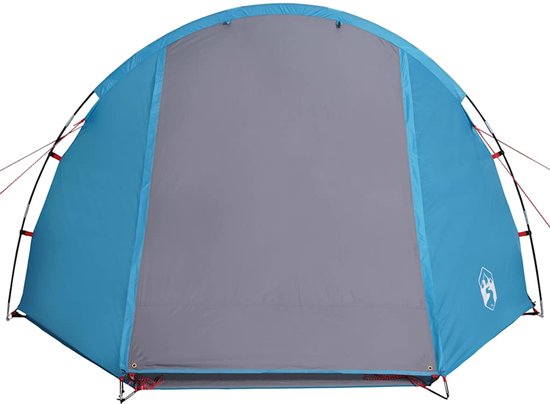 vidaXL Tunneltent 4-persoons - Waterdicht - Blauw Kampertent - Tunneltent - Blauwe Tent - Waterdichte Tent - Windbestendige Tent van Vidaxl — afbeelding 3