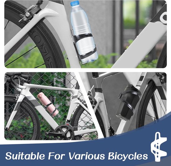 Bidonhouder Fiets - 7cm - Bidonhouders - Universele Bekerhouder - Fiets - Racefiets - Mountainbike - Racefiets & Mountainbike - Drinkbushouder Fiets - Cupholder Kinderwagen - Bekerhouder Rolstoel - Zwart — afbeelding 2