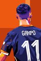 Cody Gakpo Poster - Pop Art - Voetbal - Atleet - Sport - Kunst - Iconisch - posters - formaat 30x40cm - Wanddecoratie - XS3590