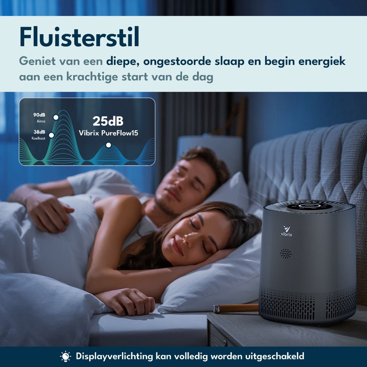Vibrix PureFlow15 Pro – HEPA H14 luchtreiniger tot 15 m² thumbnail 5