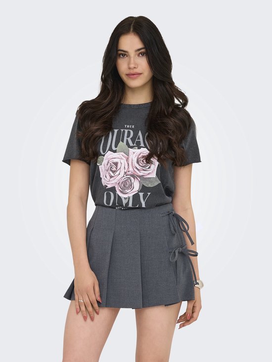 Only Dames T-Shirt regular fit Zwart M Ronde Hals Volwassenen