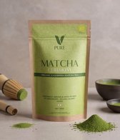 PureVitamines Premium Ceremoniële Matcha Thee - Geselecteerde Matcha bladen uit Kyushu Island Japan - 100% Biologisch Gecertificeerd - 100 gram - Groen