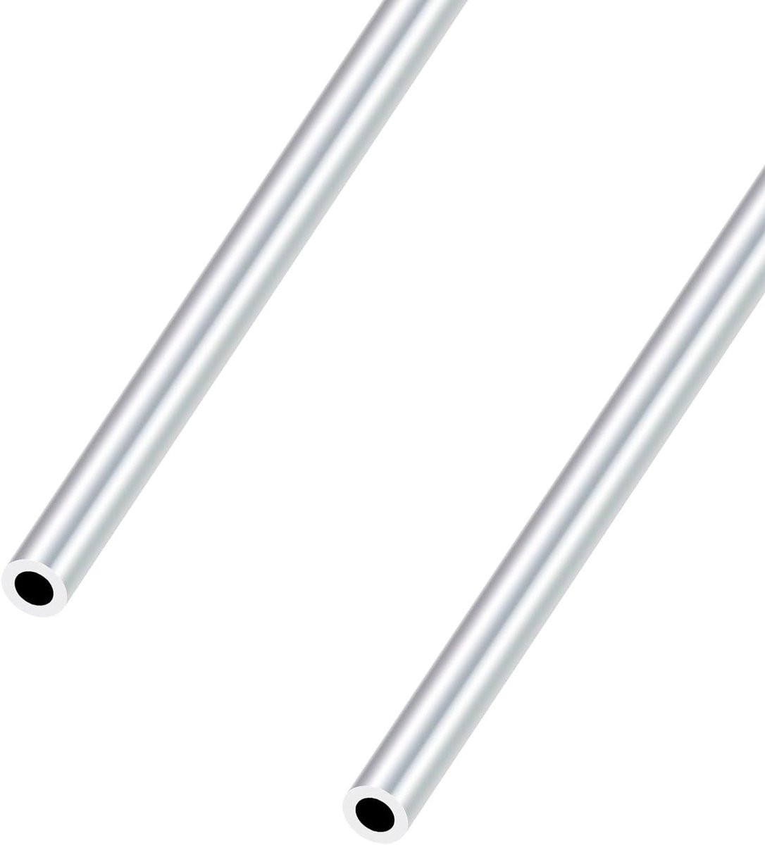 Ronde Aluminium Buizen - 9mm Buitendiameter - 5mm Binnendiameter - 400mm Lengte - Naadloos - DIY Model Decoratie (2 stuks)