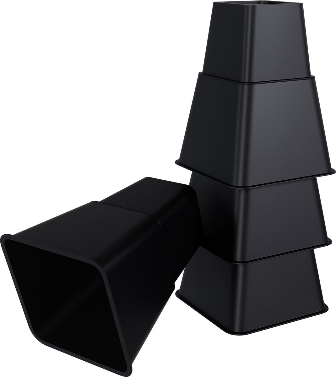Aufun Bedverhogers 8 stuks - vierkante vorm - meubelverhoger - tafelverhoger - voor bank, bureau, sofa, tafel