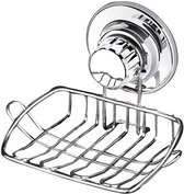 Porte-savon - 13 x 7,5 x 8 Cm - Charge maximale : 5 kg - Ventouse puissante - Acier inoxydable - Porte-savon - Porte-savon suspendu - Support de Douche /salle de bain - Sans Embouts - Pratique et facile à installer - Argent