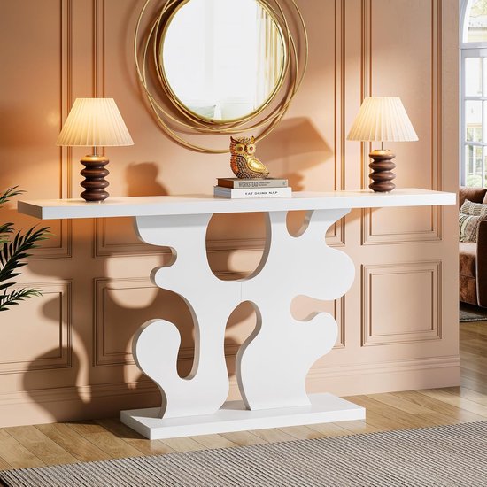 Tribesigns Table Console Moderne Avec Base Dorée,100 X 30 X 80 Cm Table Entree De Bout De Canape En Or Table Appoint Pour Couloir Entree 93511856