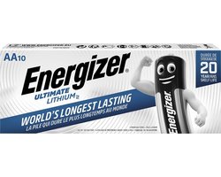 Energizer Ultimate Lithium - Wegwerpbatterij AA - 10 stuks