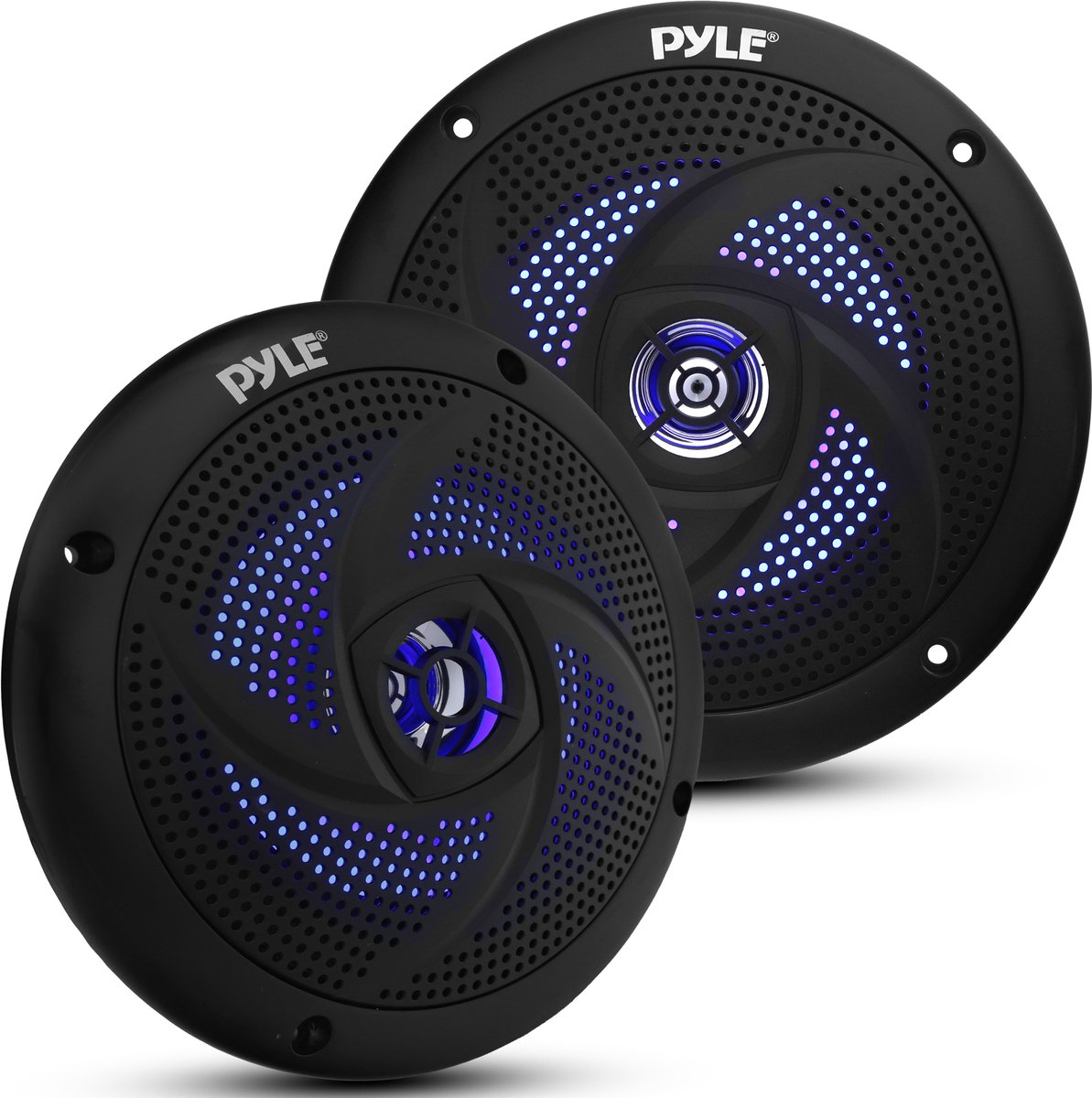 Pyle Luidsprekers - Waterdichte Marine Speakers - Luidspreker voor Boten - Weerbestendig 2-Weg Speakers - Buitenluidsprekers - Audio Stereosysteem met LED Verlichting - 240 Watt - 1 Paar - Zwart