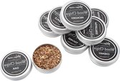 Allecto Plus - Houtsnippers Whiskey Roken - 8 stuks - BBQ Rooksnippers Mix Fruitzaagsel - Ribbelhout voor Grillen - 195g