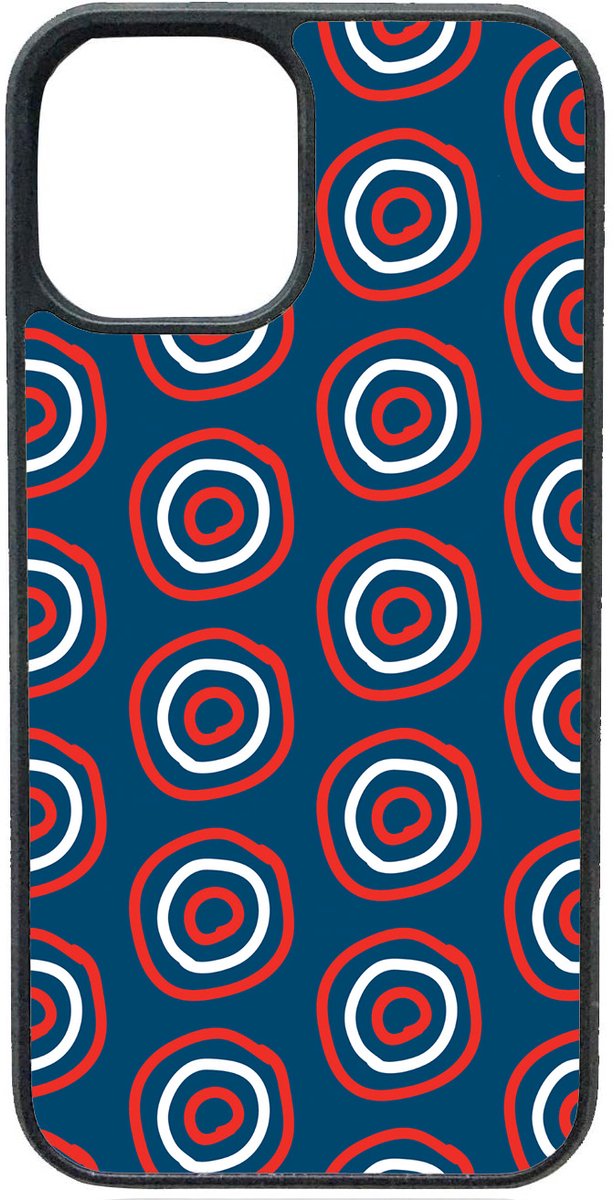 Telefoonhoesje - ROOD WITTE CIRKELS - Iphone 13 Pro Max