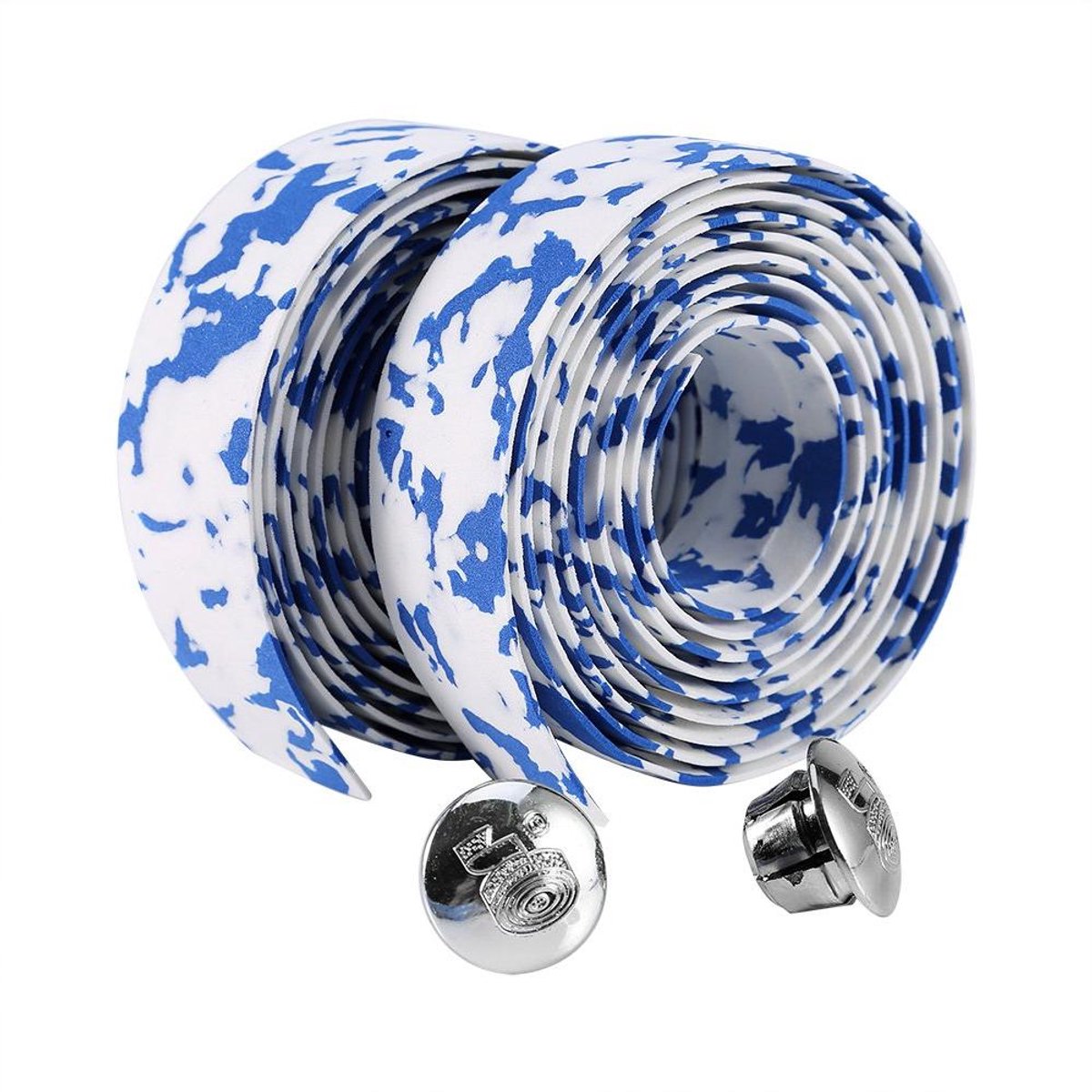 Allecto Plus - Stuurlint voor Racefiets - Blauw en Wit - Set van 2 stuks