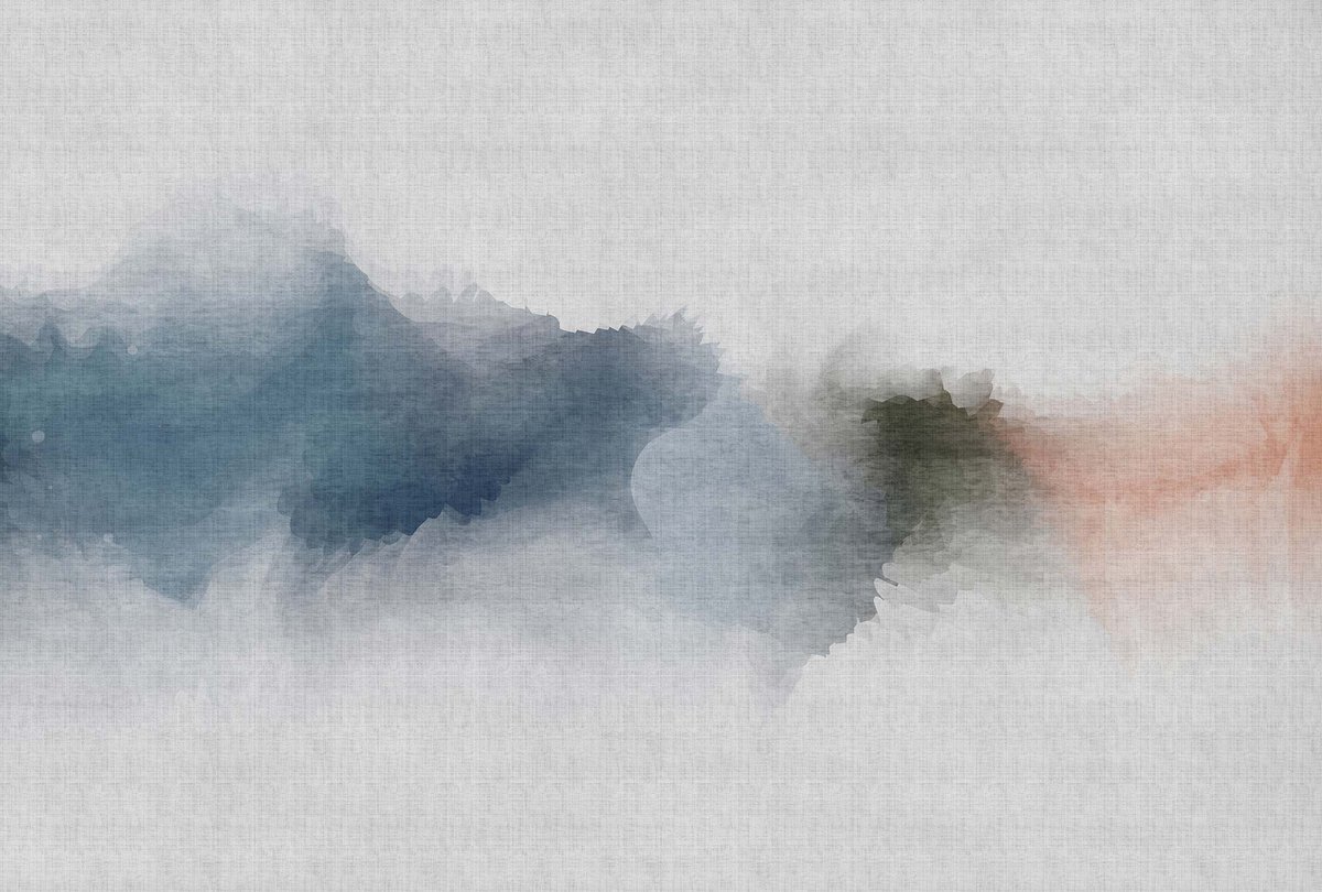 Grijs blauw behang aquarel DD114362, BRICOFLOR.nl