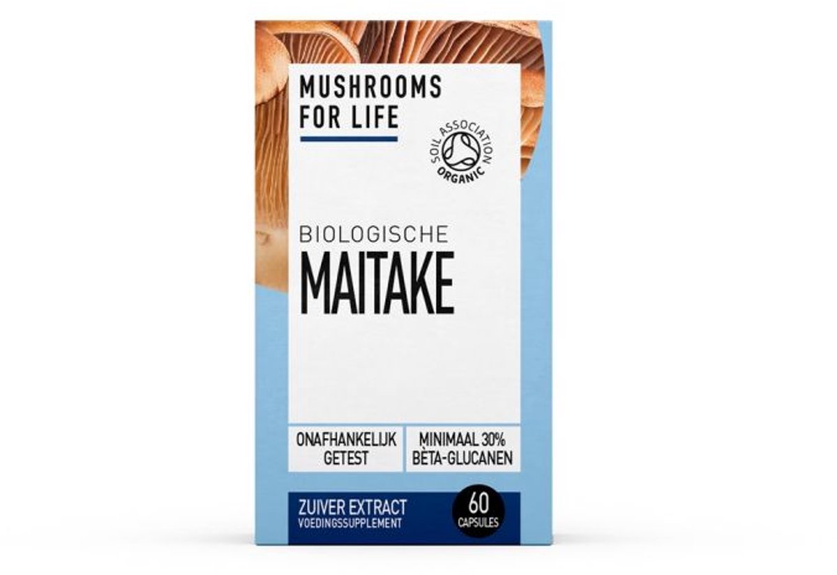 Mushrooms For Life - Maitake Capsules - Biologisch Paddenstoelen supplement - 60 stuks