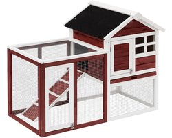 PawHut-Konijnenhok-Drankje-122x63x92cm-Rood