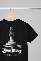 Oversized shirt - The empress - Wurban Wear | T-shirt | Merk kleding | Unisex tshirt | Streetwear | Pump cover | Techno outfit | Merk shirt | Gym shirt | y2k | Techwear | Urban | Grote maten | T-shirt heren | T-shirt dames | Zwart